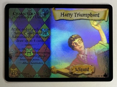 Harry Triumphant 13/80 Adventures Hogwarts Harry Potter TCG Holo Foil Unplayed - Image 1 of 2
