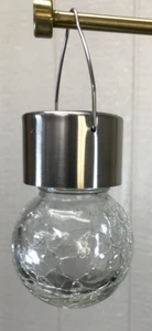 Solar Crackle Glass Hanging Lights Set of 4 001MG1 NEW - Picture 1 of 5