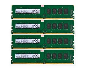 Samsung DDR4 RAM 64 GB 4x 16 GB PC4-2666V 21300MHz 288Pin UDIMM Desktop Memory - Picture 1 of 6