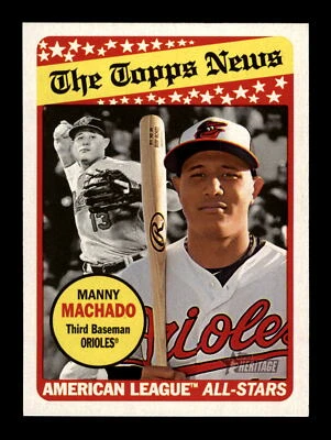 2018 Topps Heritage #292 Manny Machado Baltimore Orioles - Image 1 of 2