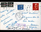 MADRID (ESPAGNE) voyagée timbre taxe à l'arrivée à ORAN / Place & FONTAINE 1964