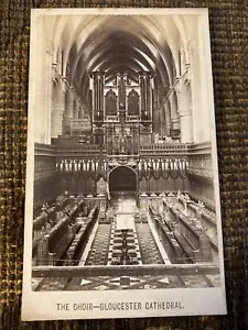 Victorian CDV Photo The Choir, Gloucester Cathedral - Abraham Thomas - Picture 1 of 4