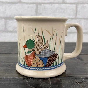 Vtg D Tipp 1985 CSC Quilted Duck large mug 14oz Wide mouth wide base Ceramic Mug - Picture 1 of 10