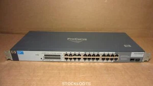 HP J9080A 1700-24 Procurve Switch 24x 10/100 2x SFP Web Managed INCL RACK EARS - Afbeelding 1 van 3