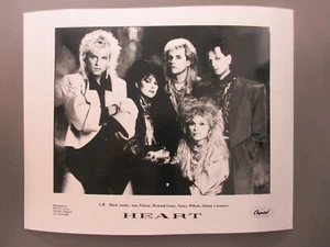 Heart black & white 8 X 10 glossy promo photo 1980s Big Hair ! - Picture 1 of 1