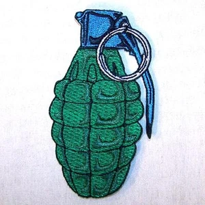 HAND GERNADE EMBROIDERED PATCH P452 iron on sew biker JACKET patches MILITARY - Picture 1 of 1