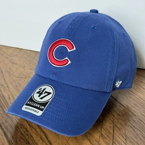 Chicago Cubs '47 Brand Clean Up Adjustable Hat Strapback Dad Cap Blue "C" New - Bild 1 von 7