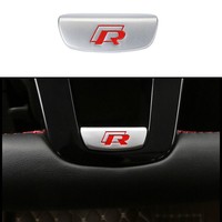 Car Steering Wheel R Emblem Cover Sticker Badge Decoration For VW Golf Tiguan