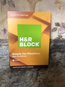 New 2019 H & R Block Simple Tax Situations Basic Tax Software Windows Mac - Picture 1 of 5