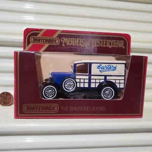 Matchbox Yesteryear Y21 Carters Seeds 1930 Ford Model A TAN SEATS FLAT BLAK BASE - Bild 1 von 13