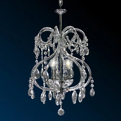 LAMPADARIO INGRESSO MODERNO IN CRISTALLO 2 LUCI CROMO DESIGN SWAROVSKY - Immagine 1 di 2