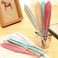 Modern Neutral Colorful Feather Shape Rollerball Pen School Office Suppli_R1