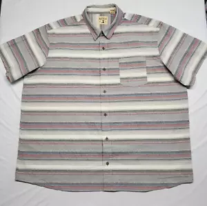 Redhead Shirt 3XL Seersucker Button Up Short Sleeve Pocket Striped Cotton - Picture 1 of 10