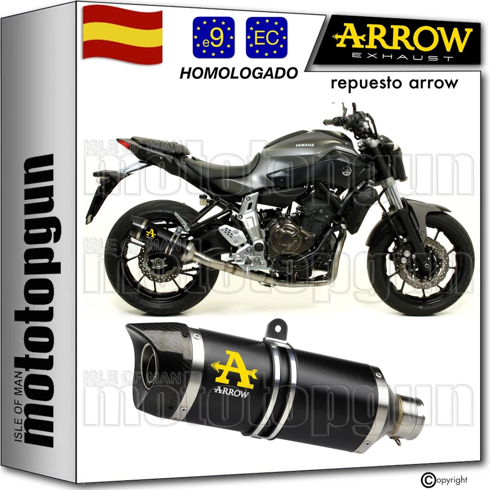 ARROW ESCAPE COMPLETO HOMOLOGADO RC ALTO THUNDER NEGRO C YAMAHA TRACER 7 2021 21