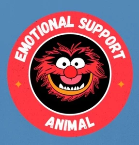 Muppets Sticker "Emotional Support Animal", Vinyl 3" Die Cut Sticker - Picture 1 of 1