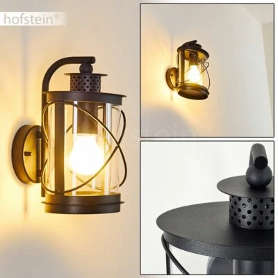 HOFSTEIN lampada da parete moderna da esterno terrazze veranda cortile giardino lampada nera IP44