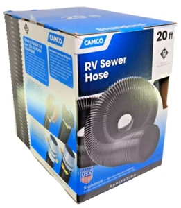 Camco RV 20-Foot Sewer Hose 3" Opening, 12 Mil of HTS Vinyl, Black (39615) 🆕 - Picture 1 of 10