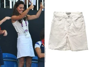 Zara White Denim Skirt, ASO Royal Kate, Size Large - Picture 1 of 8