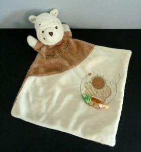 *. DOUDOU PLAT DISNEY WINNIE THE POOH ECRU MARRON SOLEIL NUAGE BON ETAT - Foto 1 di 7
