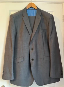 Traje de 2 piezas gris lana pura autógrafo M&S para hombre 46L Jkt 40L pantalón - Imagen 1 de 9