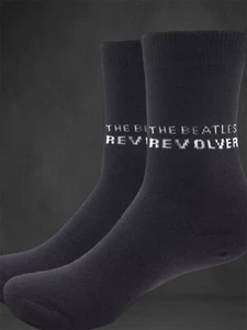 The Beatles Revolver Logo Official Ladies New Black Socks UK Size 4-7 - Picture 1 of 3