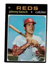 1971 Topps - #250 Johnny Bench EX-MT No Creases Clean Back