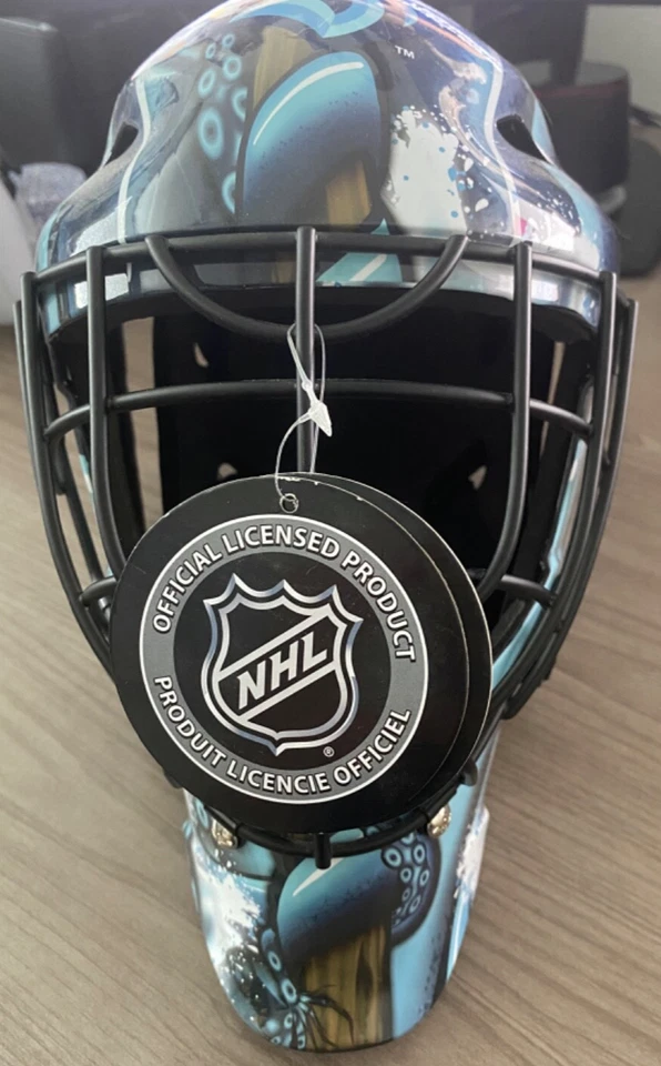 Seattle Kraken NHL Hockey Team Design Franklin Goalie Mini Mask