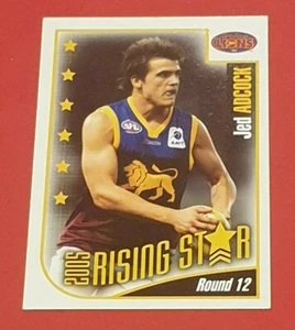 2005 Herald Sun Rising Star Insert Jed Adcock - Brisbane Lions - Imagen 1 de 1
