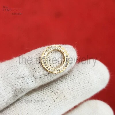 Pave Diamond Round Snap Lock, 925 Silver Diamond Snap Clasp Lock - Image 1 of 4
