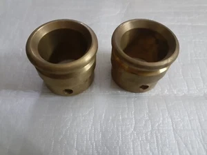 FIT FOR HARLEY RAT ROD BOBBER CHOPPER BRASS EXHAUST TIPS FOR 1 3/4" PIPES PAIR - Picture 1 of 3