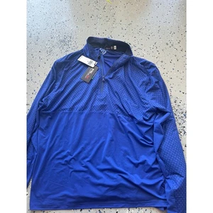 RLX Ralph Lauren Golf Pullover Shirt Mens XL Blue Quarter Zip Long Sleeve New - Picture 1 of 4