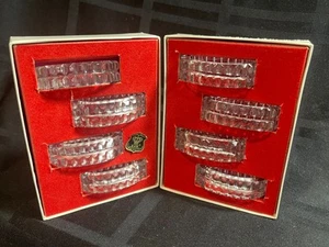Vintage Golden Crown Genuine Lead Crystal Napkin Rings - 8 Total - Picture 1 of 6
