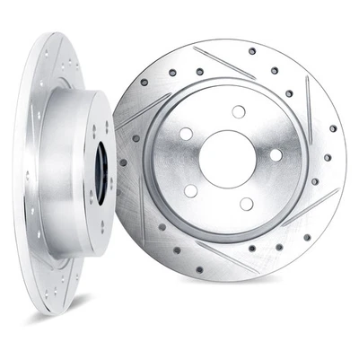 For Suzuki Samurai 86-95 DFC Premium Drilled & Slotted Front Brake Rotor Set — 第 1/3 张图片