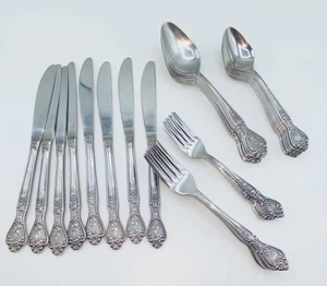 35 Stk. Vintage MCM Edelstahl Besteck NORMANDY Japan Rose Blumenmuster - Bild 1 von 19