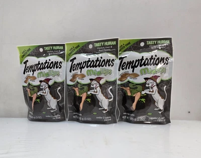 (3) Temptations Chicken, Liver and Beef Flavors MixUps Treats ~ Tasty Human 9/26 - Image 1 of 3