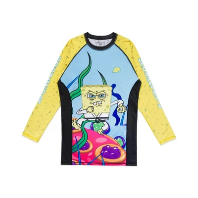 Albino and Preto A&P x Spongebob SquarePants 2 Rash Guard LS Fitted short - Image 1 of 4
