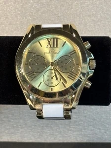 Park Lane White/Gold 45mm Women's Watch Size 6 New Battery - Picture 1 of 9