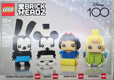 LEGO #40622 - Disney 100th BrickHeadz Exclusive - NEW - FREE SHIPPING! - Image 1 of 2