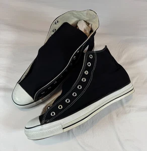 Vintage Converse Herren 15 All Star Chuck Taylor Made in USA Schwarz Weiß RAR High - Bild 1 von 24