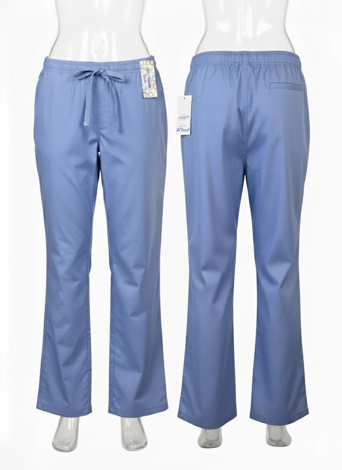 3-2-1 Scrubs! Scrub Flare Pants - 3 Pockets, Elastic & Tie Waist, Style 385 - Image 1 of 1