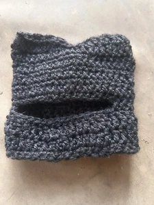 Black Crochet Cat War Beanie For Cats - Picture 1 of 2
