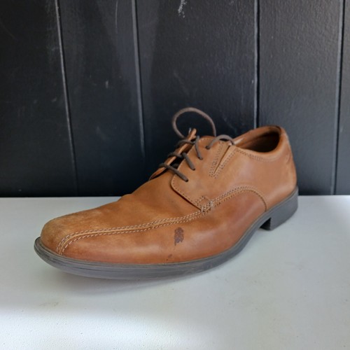 Scarpe eleganti Clarks Collection 15770 Oxford marroni in pelle da uomo taglia 9 M
