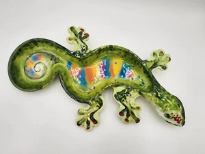 PIER 1 Green Iguana Melamine Platter Lizard Serving Tray Pier 1 Exclusive 19" - Picture 1 of 8