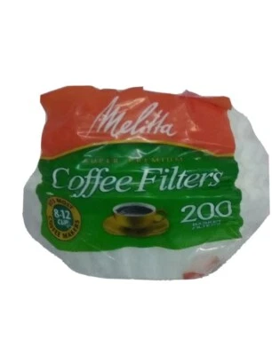 2X Filtro de cesta de café blanco Melitta de 8 a 12 tazas 200 unidades cada uno = 400 filtros Foto 1 de 2
