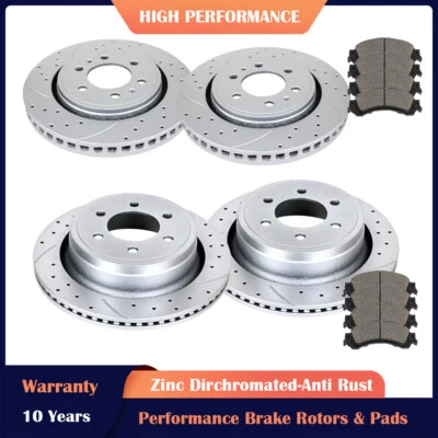 Kit de discos de cerámica para rotores de freno delanteros traseros para Ford F-150 6 tacos 2010-2011 Foto 1 de 4