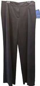 JH Collectibles EVA Black Poly Blend Straight Leg Dress Pants Size 14 - Picture 1 of 8