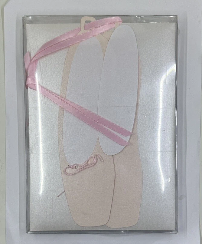 Box of 8 Meri Meri Ballet Slipper Invitations Note Cards/ Customizable - Image 1 of 3