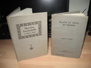 Mary E Boyle Pilate In Exile At Vienne 1915 1st Herodias Inconsolable 1923 rare - Bild 1 von 8