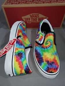 VANS CLÁSICOS ZAPATOS SIN CORDONES PARA NIÑOS TALLA 7 NUEVOS EN CAJA VN0A4UH899E TINTE DE CORBATA EN ESPIRAL - Imagen 1 de 9