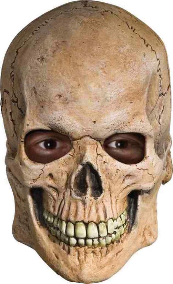 Crypt Skull Mask Skeleton Bones Fancy Dress Up Halloween Adult Costume Accessory - Image 1 of 1
